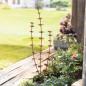 Preview: Gartenstecker "Rostblume" aus Metall mit Echt Rost Finish, 96 cm hoch, Dekostecker wetterfest, Roststecker, Outdoor Gartendeko für Draußen