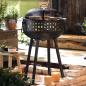 Preview: Grill "Black" aus Metall, schwarz, Holzkohlegrill tragbar, Kohlegrill mit Edelstahl-Grillrost & abnehmbarer Haube