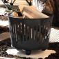 Preview: Feuerkorb "Black" aus Metall, matt-schwarz lackiert, rund Ø 39 x 32 cm, Feuerschale für Garten & Terrasse