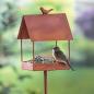 Preview: Rost Gartenstecker "Vogelhaus" aus Metall mit Edelrost, Vogelhäuschen, Vogelfutterhaus, Futterhaus