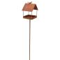 Preview: Rost Gartenstecker "Vogelhaus" aus Metall mit Edelrost, Vogelhäuschen, Vogelfutterhaus, Futterhaus