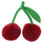 Preview: Plüschdeko "Cherry" Kuschelkissen rot, Dekokissen Kirschen, Sofakissen 35x16x30 cm, Zierkissen, Couchkissen