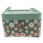 Preview: Stoffkorb "Blumen" bunt, 29x19x18 cm, Aufbewahrungskorb, Universalkorb, Tragekorb, Spielzeugkorb, Badkorb