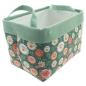Preview: Stoffkorb "Blumen" bunt, 29x19x18 cm, Aufbewahrungskorb, Universalkorb, Tragekorb, Spielzeugkorb, Badkorb
