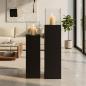 Preview: 2x Windlichtsäule "Black" aus Metall schwarz & Glas, 75 + 90 cm hoch, Kerzenhalter, Kerzenständer, Dekosäule für Wohnzimmer, Boden-Laterne mit Kerzenglas