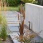 Preview: Gartendeko "Schilf" aus Metall mit Edelrost, 91 cm hoch, Schilfgras Outdoor Rost Deko für Draußen