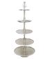 Preview: Etagere "XXL" Aluminiumguss silber, 5 Etagen, 147 cm hoch, Tortenständer, Deko Regal, Dekoständer, Obstetagere