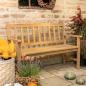 Preview: Sitzbank "Nature" aus Holz, 2-sitzer Gartenbank, Friesenbank, Holzbank, Bank für Garten, Balkon, Flur