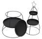 Preview: XXL Etagere "Tannenbaum" aus Metall, schwarz, Ø 56 x 132 cm, 4 Etagen, Tortenständer, Weihnachtsdeko, Dekoständer, Obstetagere, Regal