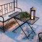 Preview: Gartentisch "Black" aus Metall, schwarz, 100x56 cm, Balkontisch, Metalltisch, Terrassentisch, Tisch