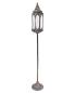 Preview: Gartenlaterne "Vintage" aus Metall in kupfer / grau, XXL Outdoor Laterne, Standlaterne 141 cm hoch, Kerzenständer