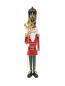 Preview: XXL Figur "Nussknacker" mit Zepter, aus Metall, klassische Weihnachtsdeko Soldat, 90 cm groß, Deko Weihnachten