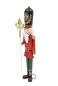 Preview: XXL Figur "Nussknacker" mit Zepter, aus Metall, klassische Weihnachtsdeko Soldat, 90 cm groß, Deko Weihnachten