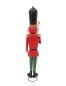 Preview: XXL Figur "Nussknacker" mit Zepter, aus Metall, klassische Weihnachtsdeko Soldat, 90 cm groß, Deko Weihnachten