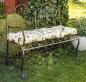 Preview: Sitzbank "Provence" aus Metall, braun im Antik Design, 2-sitzer Gartenbank wetterfest, Parkbank, Metallbank