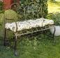 Preview: Sitzbank "Provence" aus Metall, braun im Antik Design, 2-sitzer Gartenbank wetterfest, Parkbank, Metallbank