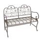 Preview: Sitzbank "Provence" aus Metall, braun im Antik Design, 2-sitzer Gartenbank wetterfest, Parkbank, Metallbank