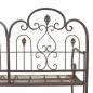 Preview: Sitzbank "Provence" aus Metall, braun im Antik Design, 2-sitzer Gartenbank wetterfest, Parkbank, Metallbank