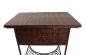 Preview: Beistelltisch "Country-Style" aus Holz & Metall, braun, im Antik Design, Telefontisch mit Schublade & Zeitungs-Ablage, Konsolentisch in rustikalem Shabby-Look