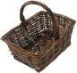 Preview: Aufbewahrungskorb aus Weide, braun, 35x26x16 cm, Weidenkorb, Flechtkorb, Bügelkorb, Dekokorb