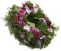 Preview: Dekokranz "Lila Rose" aus Naturmaterialien & Textil-Blüten, Ø 21 cm, Tischkranz, Hochzeitsdeko, Tischdeko, Blumenkranz