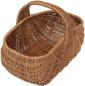 Preview: großer Einkaufskorb "Muschel" aus Weide, braun, 50x32 cm, robust & stabil, Tragekorb, Picknickkorb, Weidenkorb