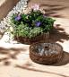 Preview: 2x Pflanzrad aus Weide, braun, Pflanzschale, Blumenschale, Pflanzgefäß, Blumentopf, Gartendeko für Draußen