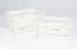 Preview: 2x Aufbewahrungskiste aus Holz in creme weiß, im Shabby Look, Weinkiste, Wandregal, Holzkiste, Holzstiege