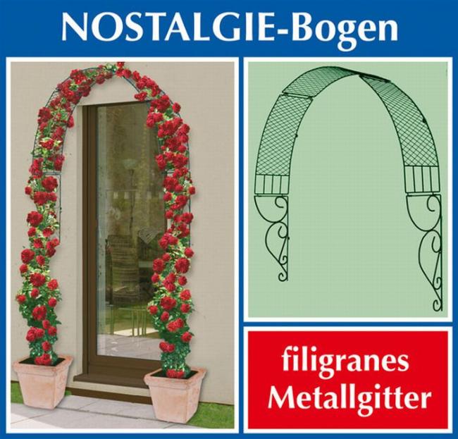 Rankbogen "Nostalgie" aus Metall, Rankhilfe, Rosengitter