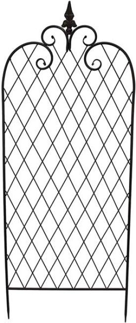 Preview: Rankgitter "Raute" aus Metall in Antik Optik, 115 cm hoch, Rankhilfe, Rankgerüst, Gartenstecker, Dekostecker
