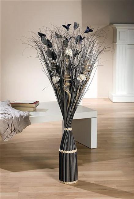 Preview: Dekobündel grau + schwarz, ca. 100 cm hoch, Naturdeko, Dekozweige