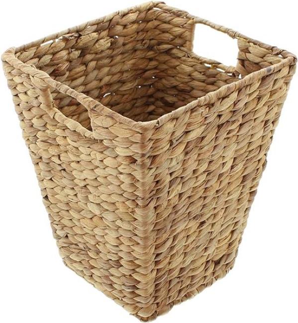 Preview: Papierkorb aus Bananenblatt, 25x25x31 cm, Büropapierkorb, Abfalleimer, Mülleimer