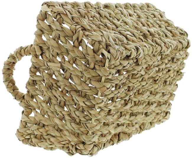 Preview: Füllkorb aus Schilfgras 35x28x15 cm, mit Griffen, Obstkorb, Brotkorb, Aufbewahrungskorb
