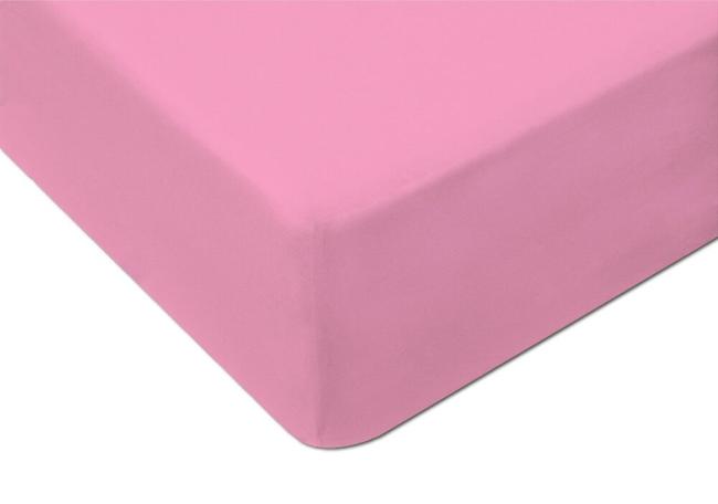 Jersey Spannbettlaken 90x200 100x200 rosa, Betttuch bis 25 cm Matratzenhöhe