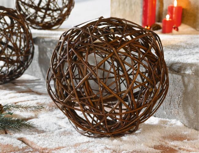 Dekokugel aus Naturweide, Ø 30 cm, Weidenkugel, Weidenball