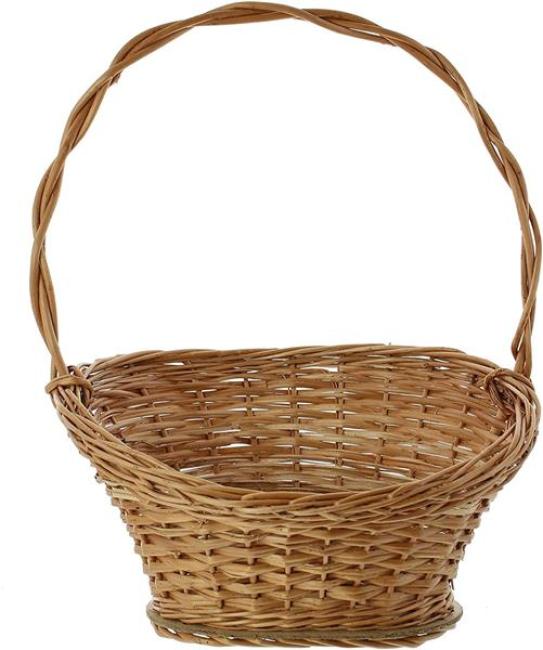 Preview: Präsentkorb "Natur" klein, aus Weide, Geschenkkorb leer, Henkelkorb, Weidenkorb