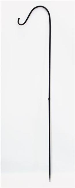 Schäferstock mit Haken, 135cm hoch, Laternenhalter aus Metall, schwarz, Laternenhaken, Laternenstab, Schäferstab