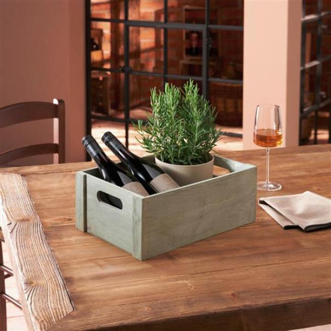 2 Universalkisten aus Holz, grün, Aufbewahrungsbox, Geschenkbox