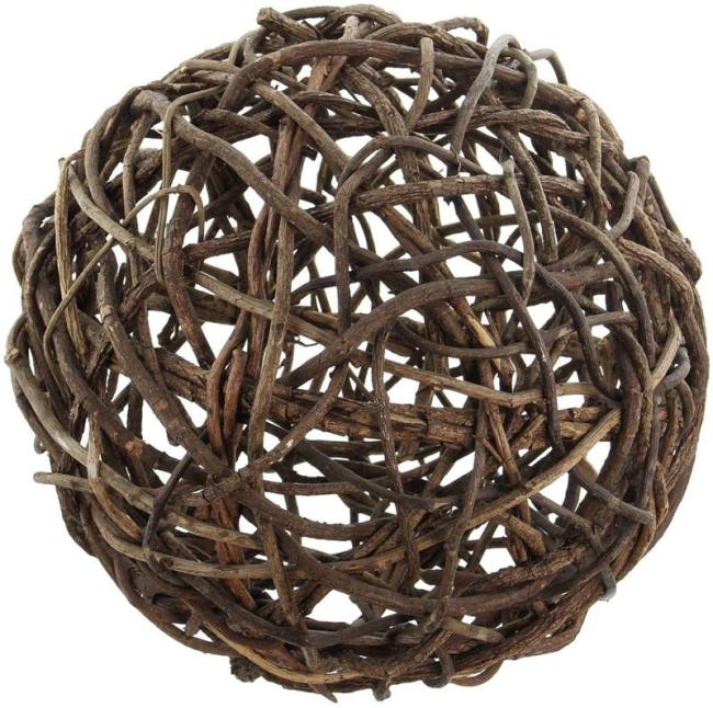Preview: Dekokugel aus Rebenholz, Ø 40 cm, rustikal, Rebenkugel, Gartenkugel, Naturdeko für Wohnzimmer & Balkon, Gartendeko für Draußen