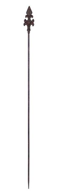Preview: 2x Gartenstecker "Französische Lilie" aus Metall, 110 cm hoch, Antik Optik, Blumenstecker, Pflanzenstütze, Outdoor Gartendeko für Draußen