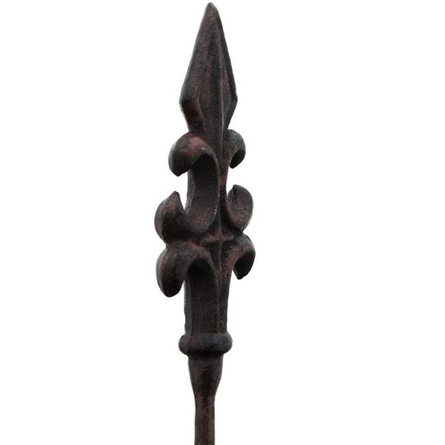 2x Gartenstecker "Französische Lilie" aus Metall, 110 cm hoch, Antik Optik, Blumenstecker, Pflanzenstütze, Outdoor Gartendeko für Draußen