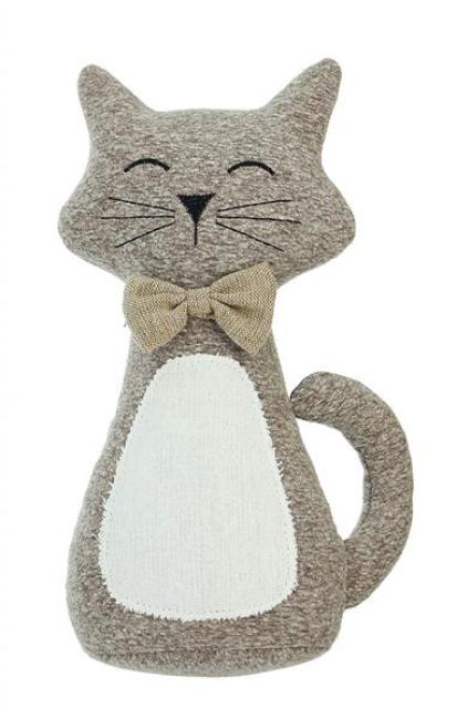 Preview: Türstopper "Katze" aus Stoff, schwer, Türpuffer, Türfeststeller, Fensterstopper