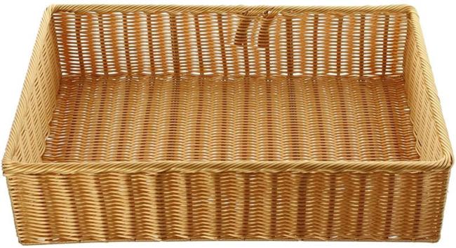 Preview: Auslagekorb aus Poly-Rattan, 60x40 cm, Regalkorb, Brotkorb, Schrankkorb