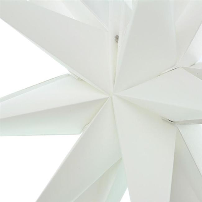 Dekohänger "Winterstern" Ø 48 cm, weiß, für Drinnen & Draußen, Adventsstern, Weihnachtsstern