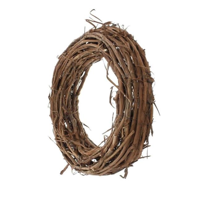 Preview: Naturkranz "Rustikal" aus Rattan, Ø 50 cm, Wandkranz, Türkranz