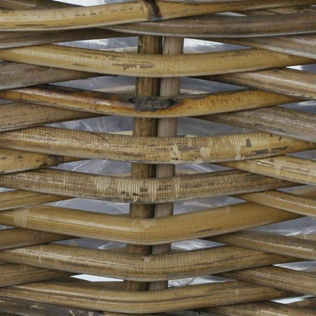 Rattan Pflanzkasten "Koboo Grey" mittel, grau, Balkonkasten mit Halterung, Blumenkasten für Draußen, Pflanzgefäß