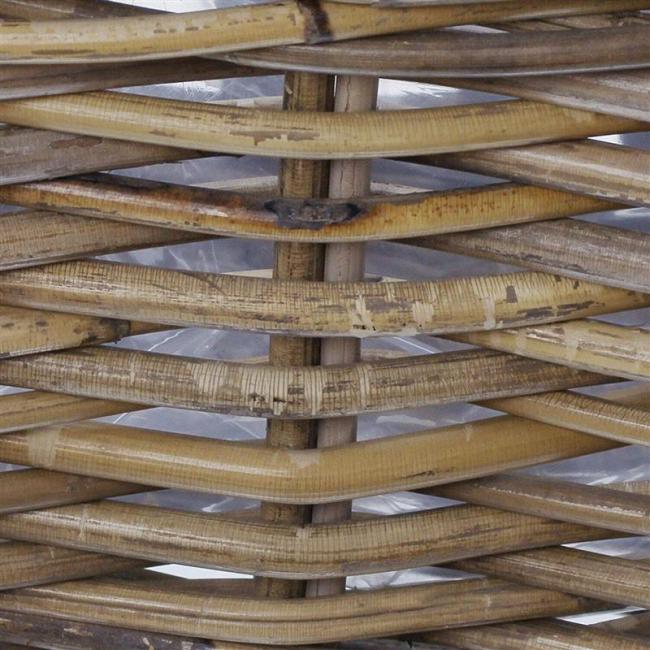 Rattan Pflanzkasten "Koboo Grey" 46 cm lang, grau, Balkonkasten, Blumenkasten für Draußen, Pflanzgefäß