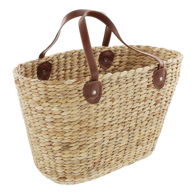 Preview: Einkaufstasche aus Wasserhyazinthe, Strandtasche, Shopper, Handtasche