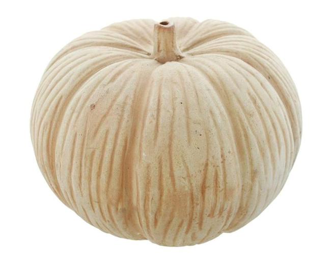 Windlicht "Kürbis" aus Terracotta, Ø 29 cm, Halloweendeko, Dekokürbis, Herbstdeko, Kerzenhalter