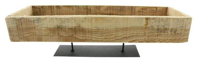 Dekoboard aus recyceltem Holz, 45x15x13 cm, rustikal, Kerzenboard, Dekoschale